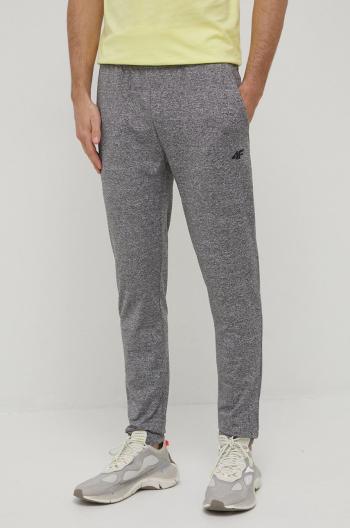 Tréninkové kalhoty 4F pánské, šedá barva