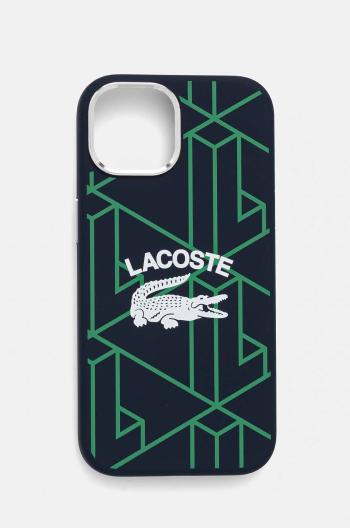 Obal na telefon Lacoste iPhone 15 / 14 / 13 6.1 tmavomodrá barva, LCHMP15SSBIV