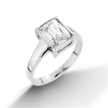 Šperky4U Stříbrný prsten s hranatým zirkonem, vel. 51 - velikost 50 - CS2037-51