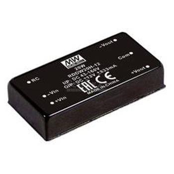 DC/DC měnič napětí do auta Mean Well RDDW20G-05, 2000 mA, 20 W, Počet výstupů 2 x