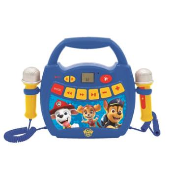 LEXIBOOK Paw Patrol - My First digital er Karaoke Player se dvěma mikrofony, LED světelnými efekty, Bluetooth a dobíjecí baterií