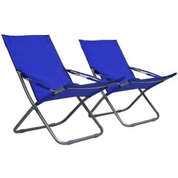 Skládací plážové židle 2 ks textil modré 47902 (47902)