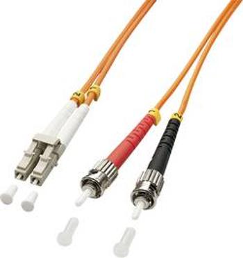 Optické vlákno kabel LINDY 46490 [1x zástrčka LC - 1x ST zástrčka], 1.00 m, oranžová