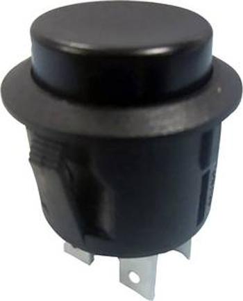 Tlačítkový spínač TRU COMPONENTS TC-R13-527B-02BK, 250 V/AC, 6 A, černá, 1 ks