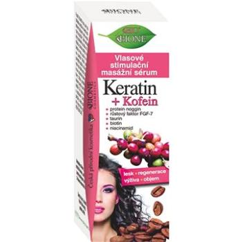 BIONE COSMETICS Bio Keratin a Kofein Vlasové stimulační masážní sérum 215 ml (8595061610630)