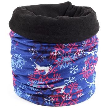 Finmark CHILDREN’S MULTIFUNCTIONAL SCARF WITH FLEECE Dětský multifunkční šátek s fleecem, modrá, velikost UNI
