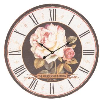 Květinové hodiny Gardens in London - Ø 60*4 cm / 1*AA 5KL0166