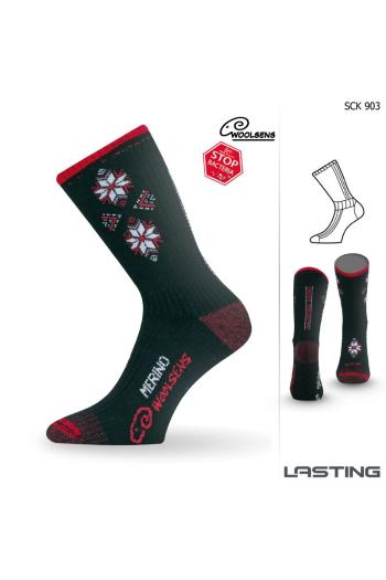 Lasting SCK 903 černá Lyžařské ponožky Velikost: (42-45) L ponožky