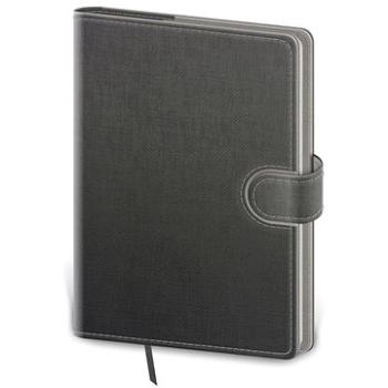 Zápisník Flip L linkovaný šedo/šedý (8595230646606)