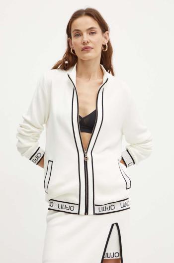 Cardigan s příměsí hedvábí Liu Jo béžová barva, TF4047 MS59L