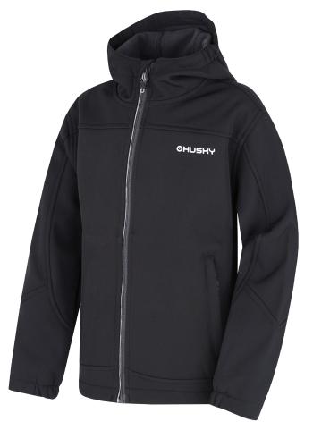 Husky Dětská softshell bunda Simbo K black Velikost: 122 dětská bunda