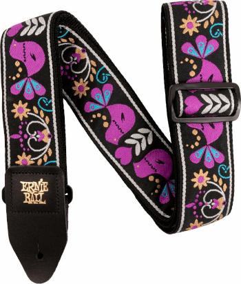 Ernie Ball 5331 Purple Bird Lupin Jacquard Strap Kytarový pás Purple Bird Lupin