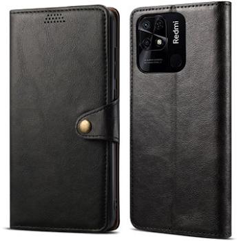  Lenuo Leather flipové pouzdro pro Xiaomi Redmi 10C, černá (348278)