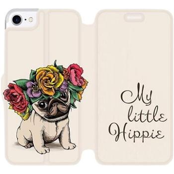 Flipové pouzdro na mobil Apple iPhone 7 - M039P Mopsík My Little Hippie (5903226045778)