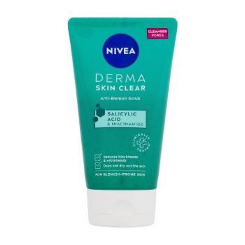 Nivea Derma Skin Clear Anti-Blemish Scrub 150 ml peeling pro ženy na problematickou pleť s akné