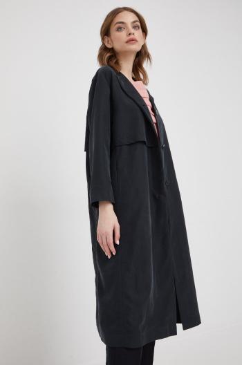 Kabát Sisley dámský, černá barva, přechodný