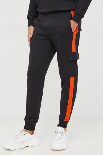 Tepláky Calvin Klein Jeans pánské, černá barva, s aplikací