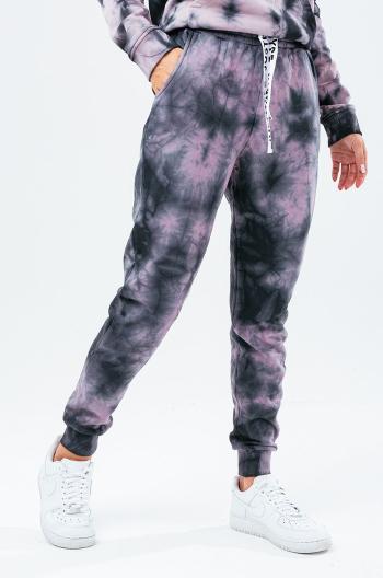 Kalhoty Hype dámské, fialová barva, vzorované