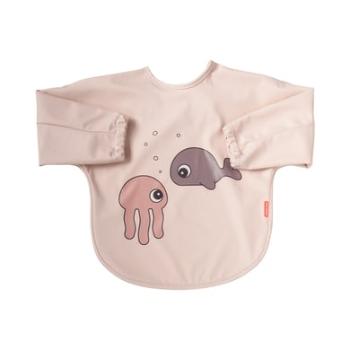 Done by Deer ™ Sleeve Bib Sea friends Pink