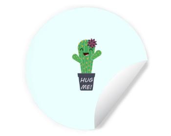 Samolepky kruh Kaktus