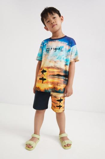 Dětské bavlněné tričko Desigual vzorovaný