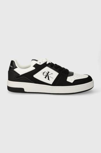 Kožené sneakers boty Calvin Klein Jeans BASKET CUPSOLE LOW LTH ML FAD černá barva, YM0YM00884