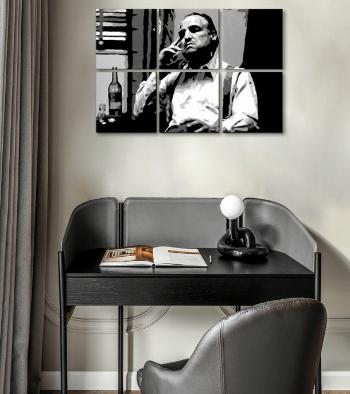 Největší mafiáni na plátně The Godfather - Vito Corleone s lahví skotské