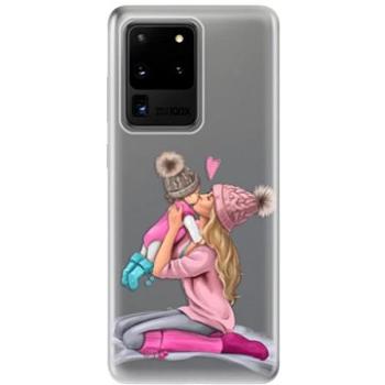 iSaprio Kissing Mom - Blond and Girl pro Samsung Galaxy S20 Ultra (kmblogirl-TPU2_S20U)