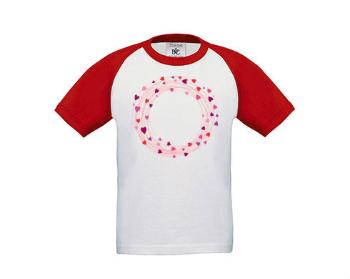 Dětské tričko baseball Srdcový kruh