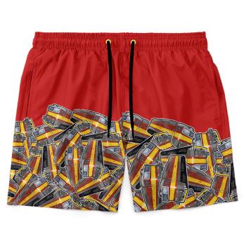 Pánské plavky short – Brejlovec červený (Velikost: 3XL)