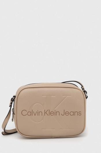 Kabelka Calvin Klein Jeans béžová barva