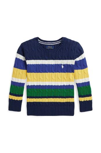 Dětský bavlněný svetr Polo Ralph Lauren zelená barva, lehký, 322941097001