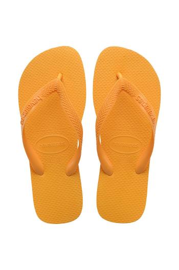 Žabky Havaianas Top dámské, oranžová barva, na plochém podpatku