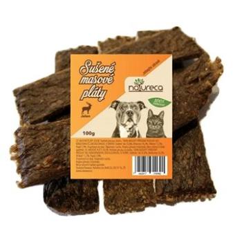 NATURECA pochoutka masové pláty - Jelen, 100 % maso 100 g (7442917310392)