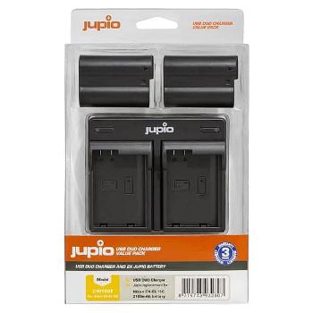 Set Jupio 2ks baterií EN-EL15C 2100 mAh a duální nabíječky pro Nikon