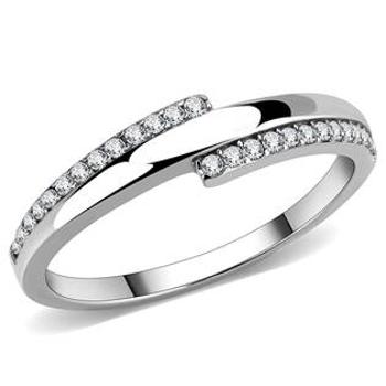 Šperky4U Ocelový prsten se zirkony - velikost 62 - AL-0082-62