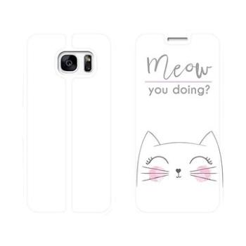 Flipové pouzdro na mobil Samsung Galaxy S7 - M098P Meow you doing? (5903226065707)