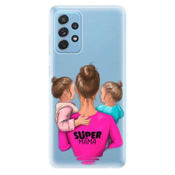 Odolné silikonové pouzdro iSaprio - Super Mama - Two Girls - Samsung Galaxy A72