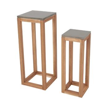 CONCRETE Stoličky s betonovou deskou set 2 ks