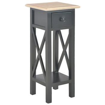 Odkládací stolek černý 27x27x65,5 cm dřevo (280059)