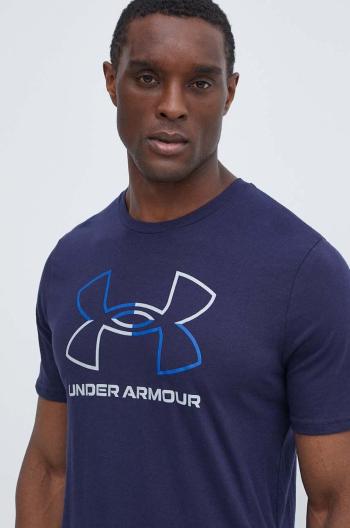 Tričko Under Armour tmavomodrá barva