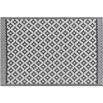 Venkovní koberec 120 x 180 cm černý THANE, 197940 (beliani_197940)