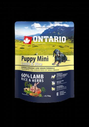 Ontario Puppy Mini Lamb & Rice 0,75kg