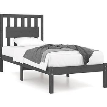 Rám postele šedý masivní borovice 90 × 190 cm Single, 3103900 (3103900)