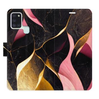 Flipové pouzdro iSaprio - Gold Pink Marble 02 - Samsung Galaxy A21s