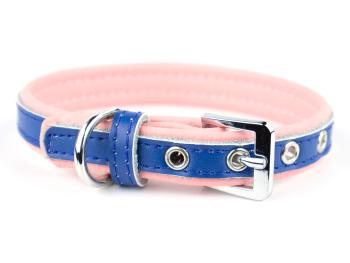 Vsepropejska Rose obojek pro psa | 22 - 34 cm Barva: Modro-růžová, Obvod krku: 27 - 34 cm