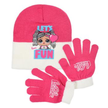 LOL SURPRISE Dívčí čepice a rukavice L.O.L SURPRISE FUN růžová Velikost: 54 cm