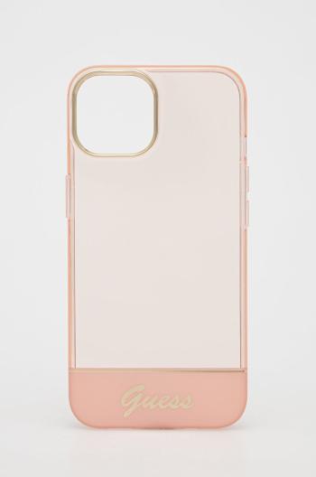 Obal na telefon Guess Iphone 14 6,1" růžová barva