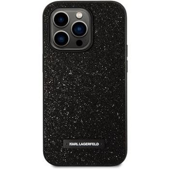 Karl Lagerfeld Glitter Plague Zadní Kryt pro iPhone 14 Pro Max Black (KLHCP14XG2ELK)