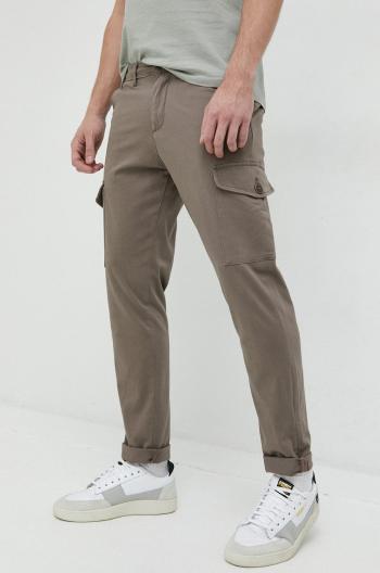 Kalhoty Jack & Jones JPSTOLLIE pánské, hnědá barva, jednoduché